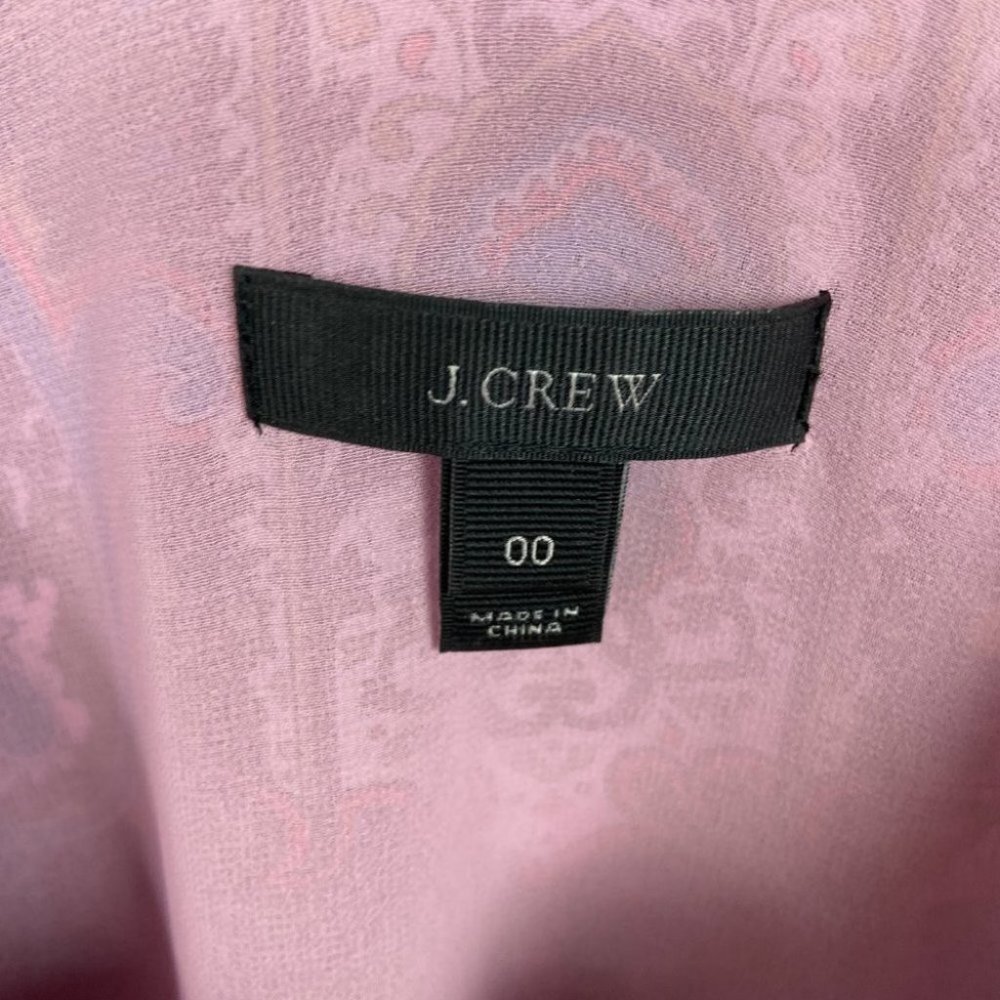 J Crew 100% Silk Bohemian Cate Camisole Tank Top Size 00 Pink‎ Purple HIMYM Boho - Picture 5 of 15